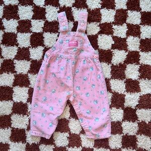 Vintage OshKosh B'gosh Pink Floral Overalls